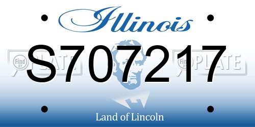 S707217 Illinois License Plate