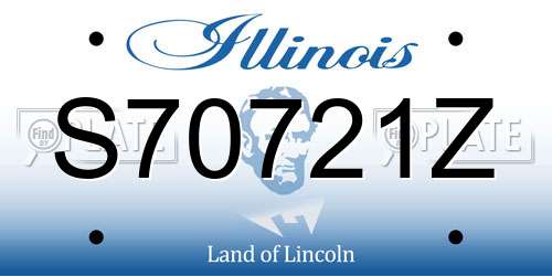 S70721Z Illinois License Plate