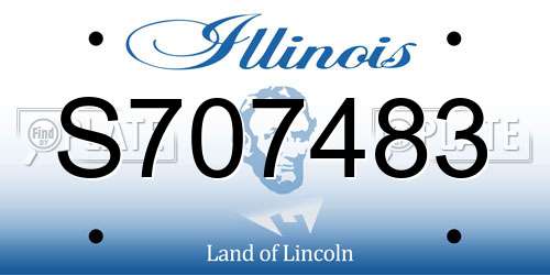 S707483 Illinois License Plate