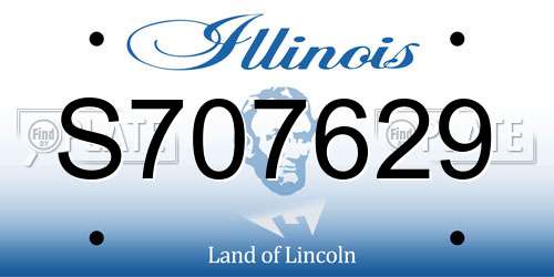 S707629 Illinois License Plate