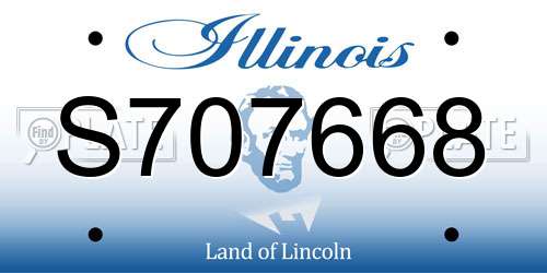 S707668 Illinois License Plate