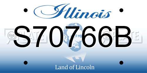 S70766B Illinois License Plate