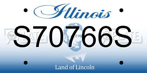 S70766S Illinois License Plate