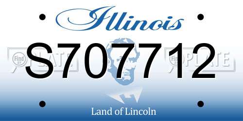 S707712 Illinois License Plate