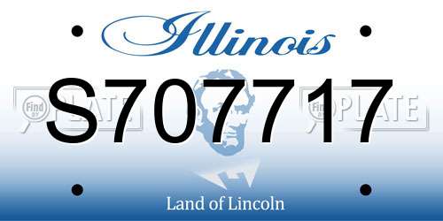 S707717 Illinois License Plate