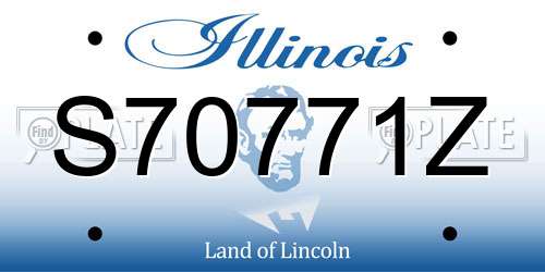 S70771Z Illinois License Plate