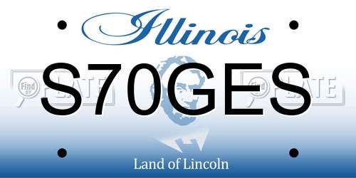 S70GES Illinois License Plate