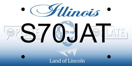 S70JAT Illinois License Plate