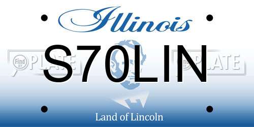 S70LIN Illinois License Plate