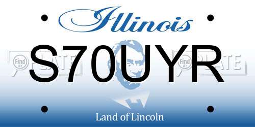 S70UYR Illinois License Plate
