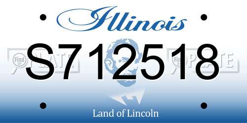 S712518 Illinois License Plate
