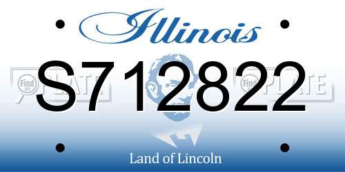 S712822 Illinois License Plate