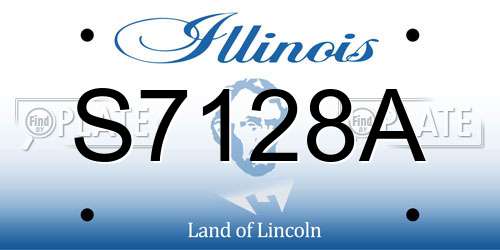 S7128A Illinois License Plate