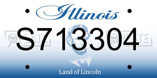 S713304 Illinois License Plate