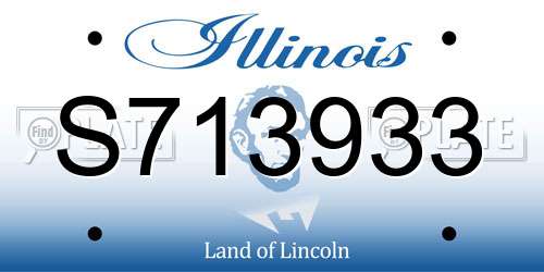 S713933 Illinois License Plate