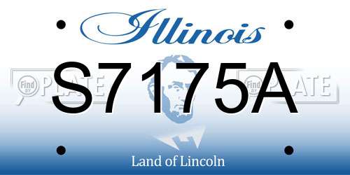 S7175A Illinois License Plate