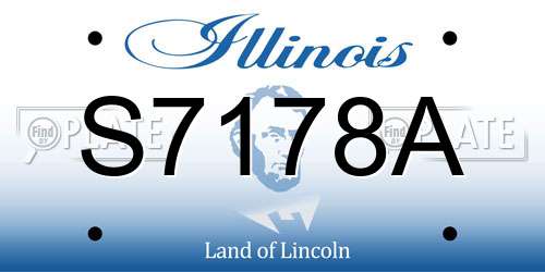 S7178A Illinois License Plate