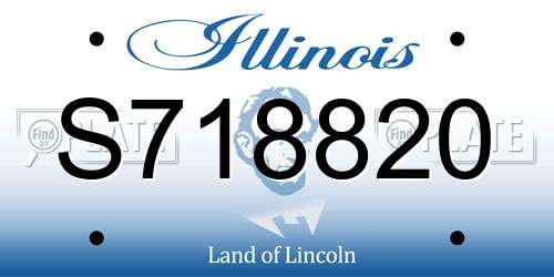 S718820 Illinois License Plate