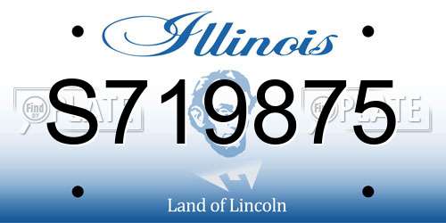S719875 Illinois License Plate