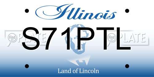 S71PTL Illinois License Plate