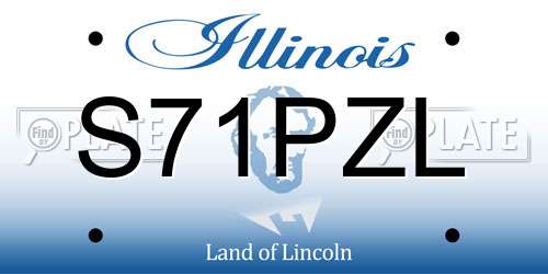 S71PZL Illinois License Plate