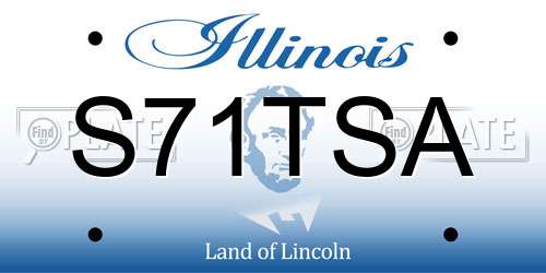 S71TSA Illinois License Plate