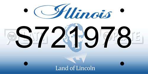 S721978 Illinois License Plate