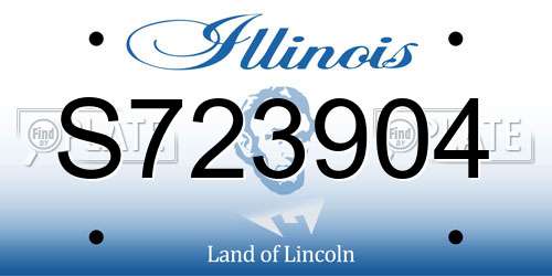 S723904 Illinois License Plate