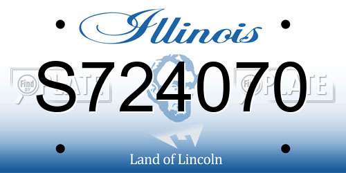 S724070 Illinois License Plate