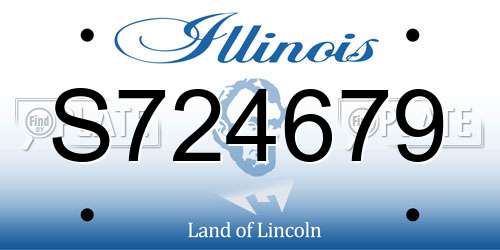 S724679 Illinois License Plate