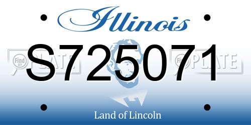 S725071 Illinois License Plate