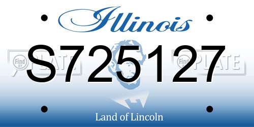 S725127 Illinois License Plate