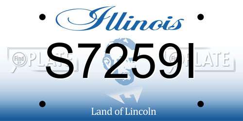 S7259I Illinois License Plate