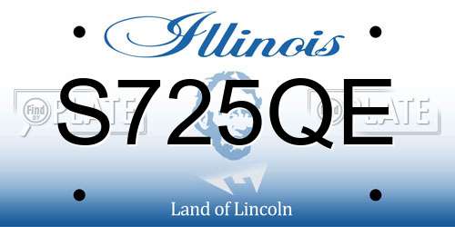S725QE Illinois License Plate