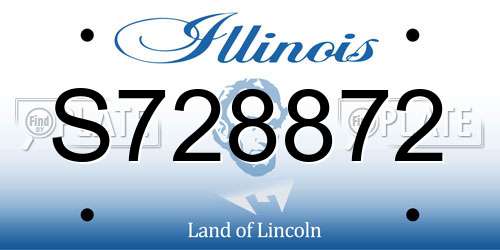 S728872 Illinois License Plate