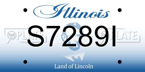 S7289I Illinois License Plate