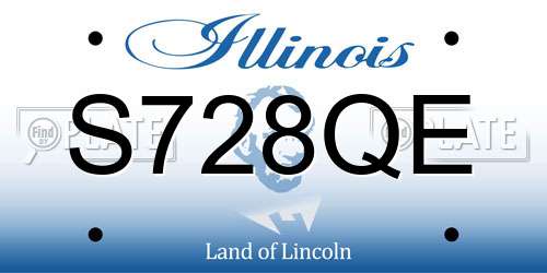 S728QE Illinois License Plate