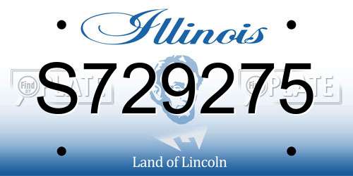 S729275 Illinois License Plate