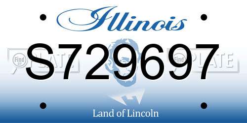 S729697 Illinois License Plate