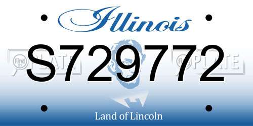 S729772 Illinois License Plate