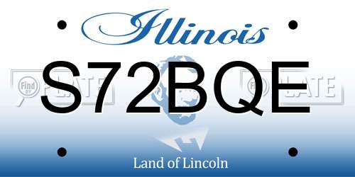 S72BQE Illinois License Plate