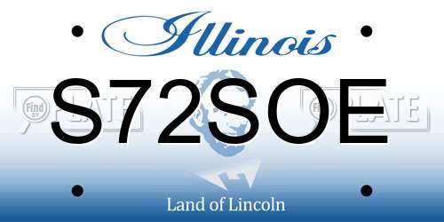 S72SOE Illinois License Plate