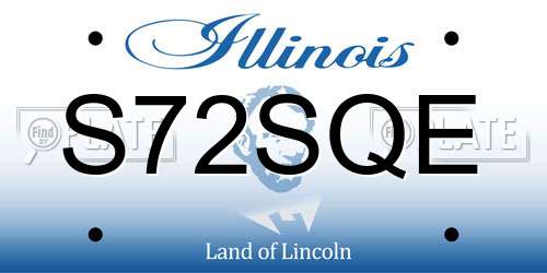 S72SQE Illinois License Plate