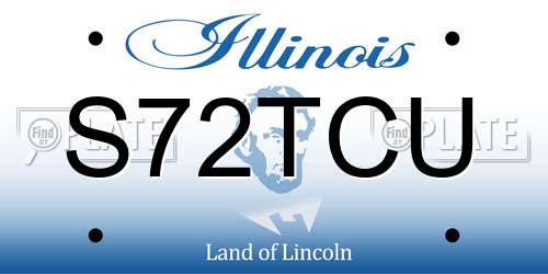 S72TCU Illinois License Plate