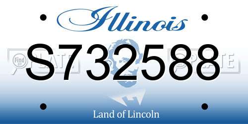 S732588 Illinois License Plate
