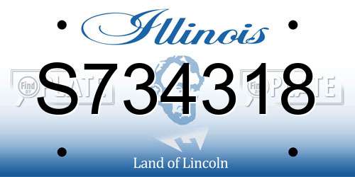 S734318 Illinois License Plate
