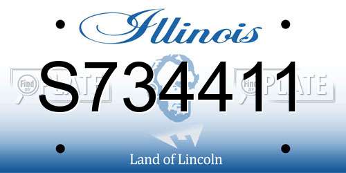 S734411 Illinois License Plate