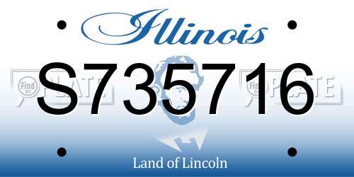 S735716 Illinois License Plate