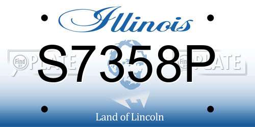 S7358P Illinois License Plate