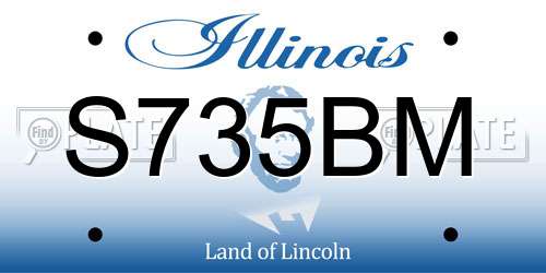 S735BM Illinois License Plate